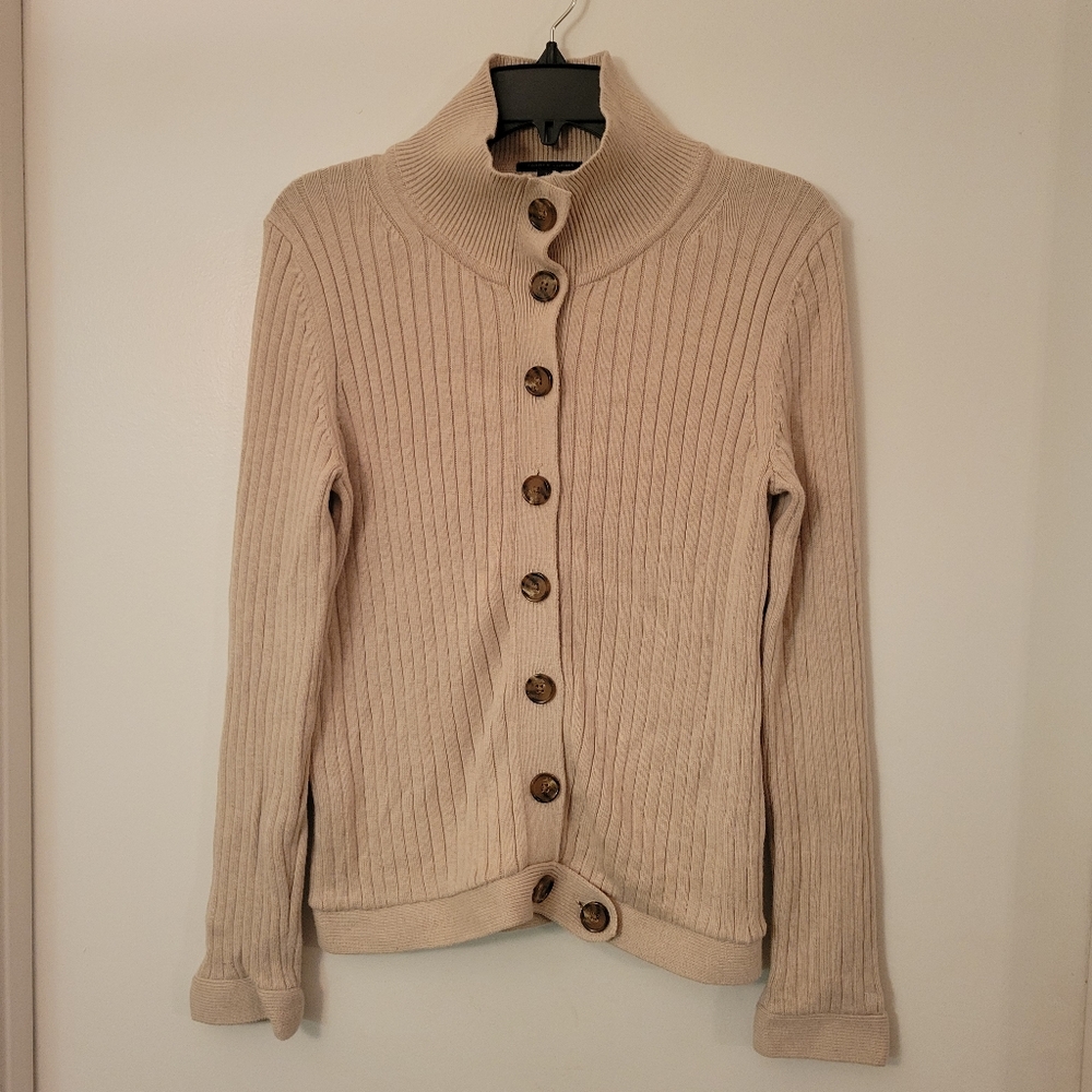 Tommy Hilfiger Beige Button-down Sweater, Size S